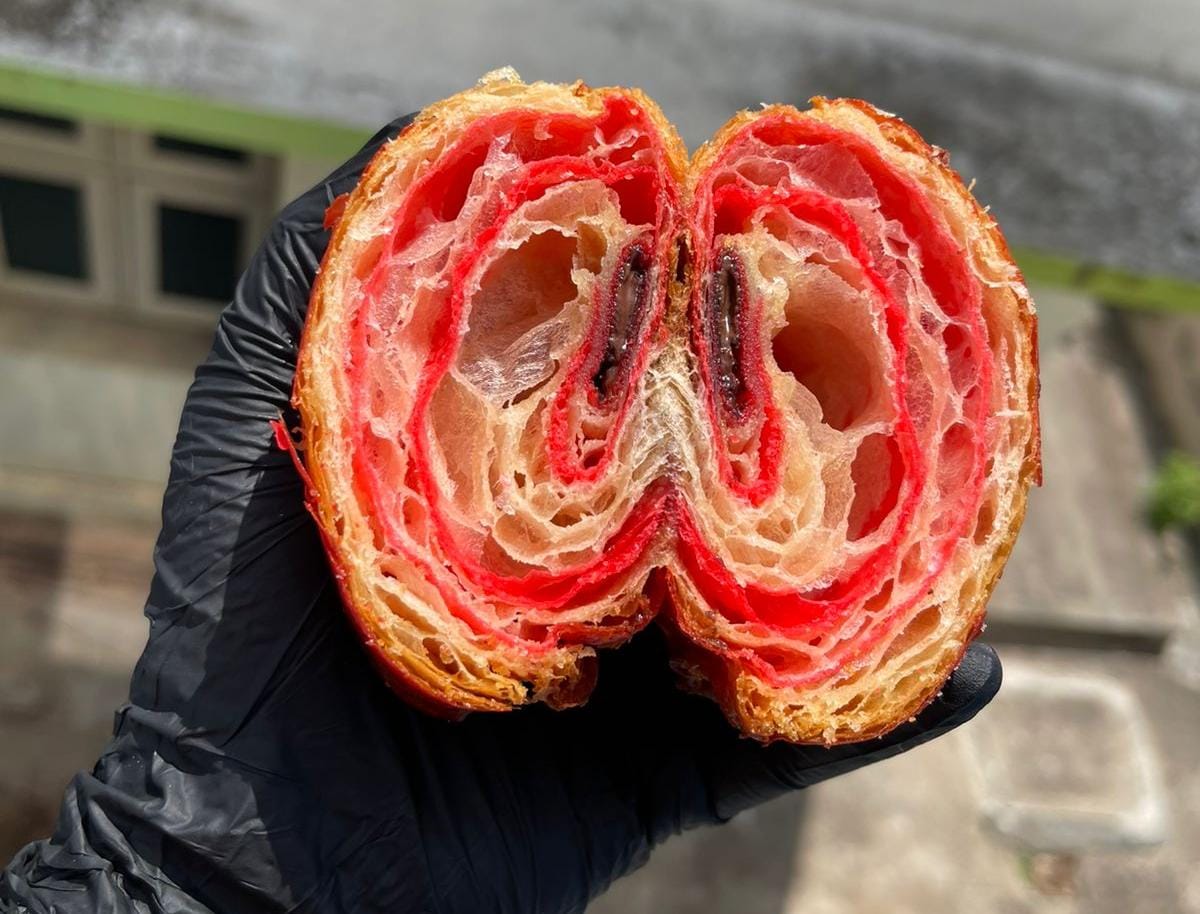 Freshly baked croissant